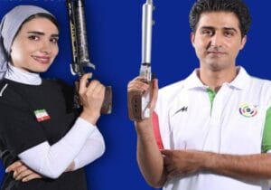 مدال برنز تیم میکس ایران با ترکیب رستمیان و گل‌خندان