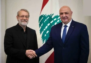 برخورد تند رئیس جمهور لبنان با لاریجانی
